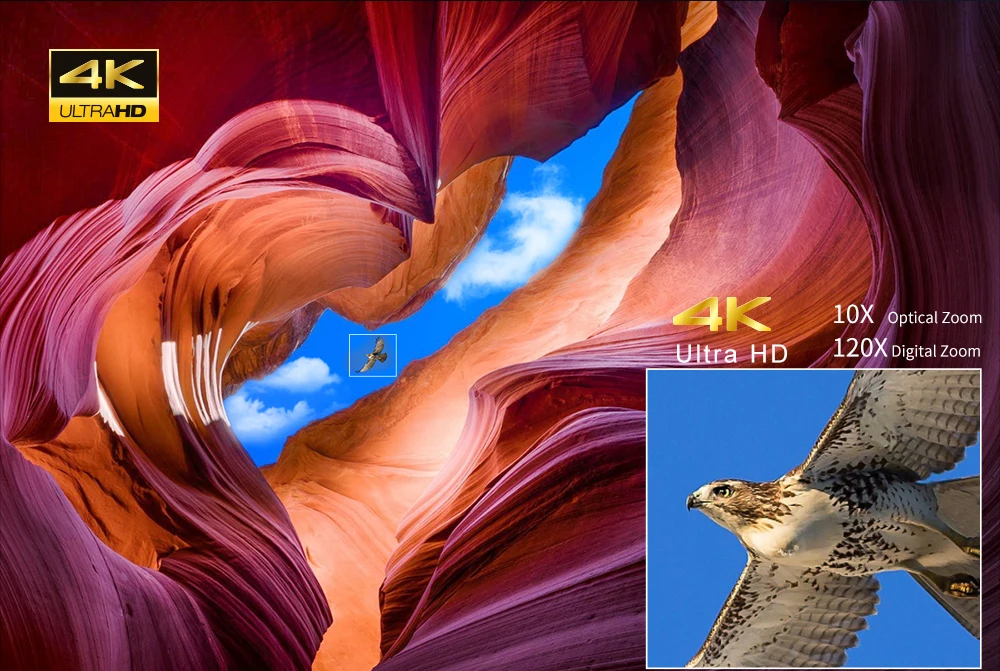 
AC7 10X Optical Zoom Microphone LED Light Vlog Wedding 4K Professional Video Camera 