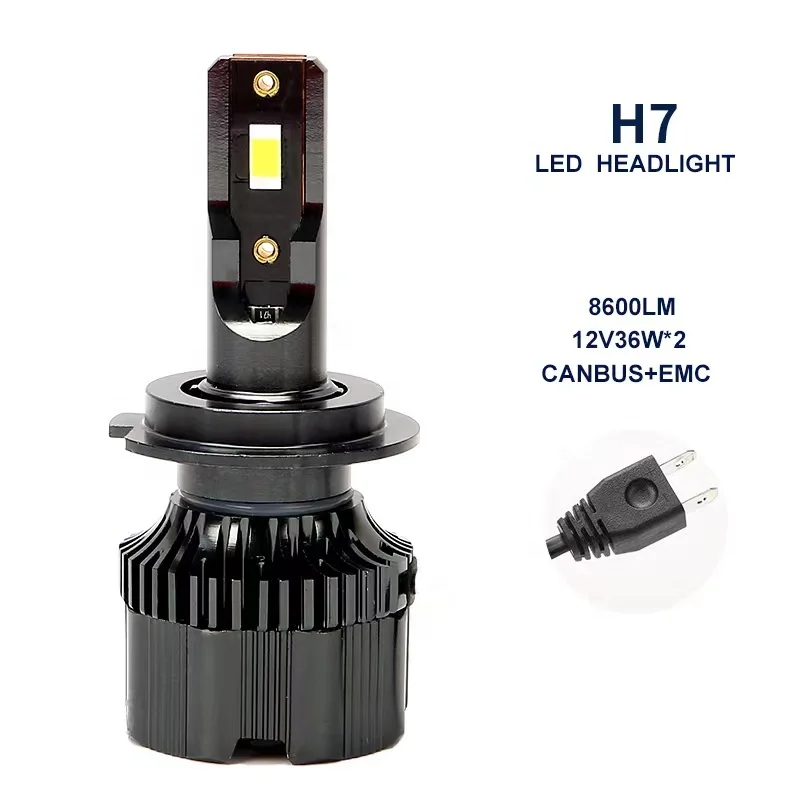 K5 7800lm 6000k h1 h3 h4 h7 9005 9006 9012 high low beam h11 led headlights for car