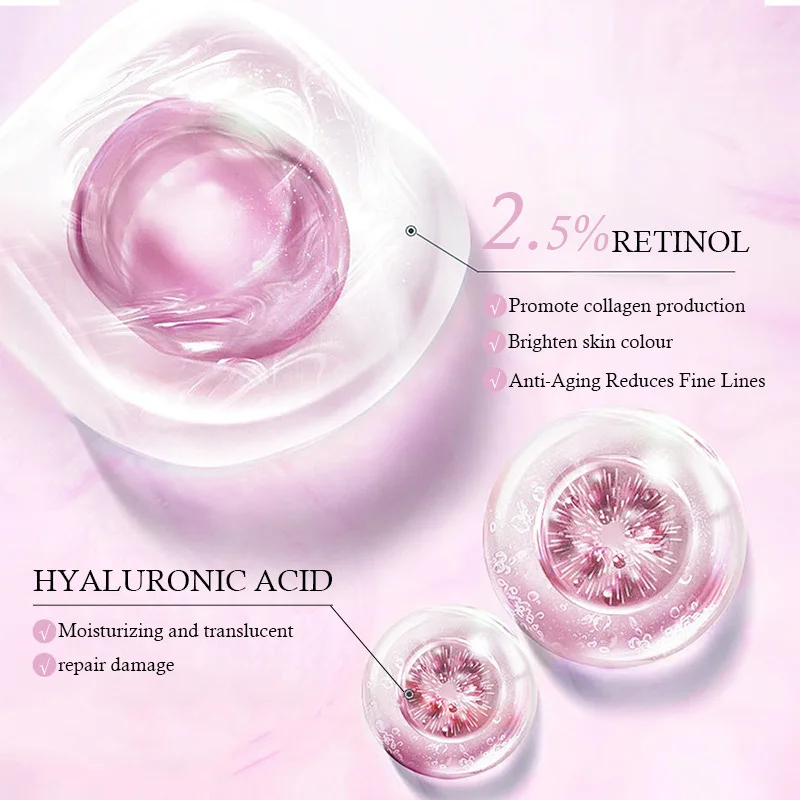 Private Label 30ML Custom Logo Brightening Whitening Hydrating Moisturizing Face & Neck Retinol Serum For All Skin Types