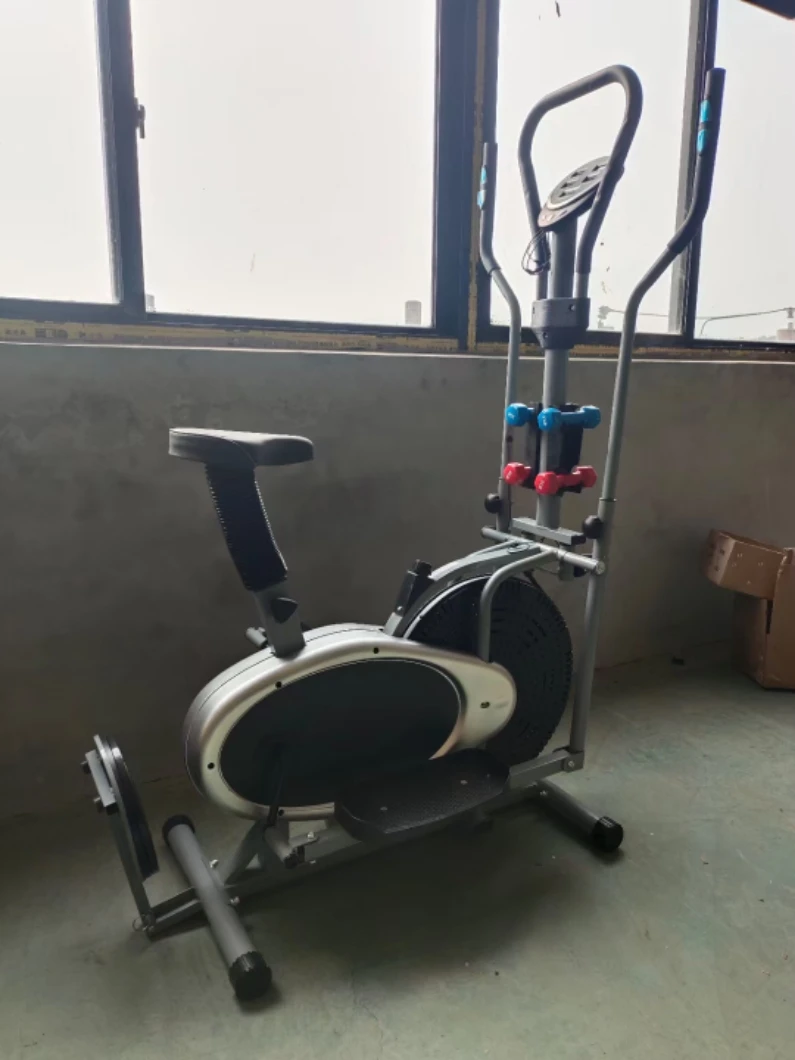 Factory Wholesale New Arrival Elliptical Machine With Dumbbells Trainers Exercise Bike Runner Walker Spacewalk Pedal Machine