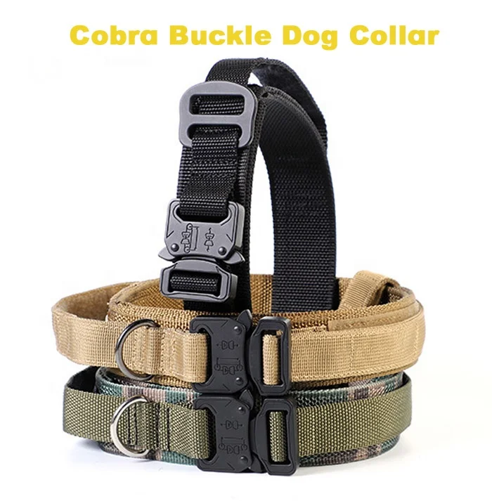 Wholesale Thick Durable Martingale Custom Adjustable Nylon Training Dog Collar with Handle