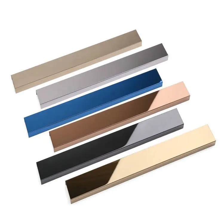 Commercial Use Brass Mirror 1.0mm Thickness Stainless Steel U Channel Trim Frame Glass Door Floor Wall Edge Trim Protection