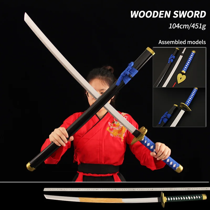 Katana Bleach Wooden Sword Detachable 104cm Secure Real Size Cosplay Manufacturer Japanese Anime