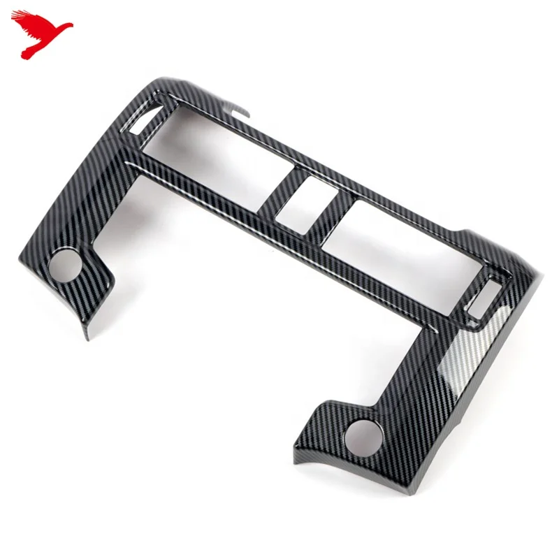 For Toyota 4Runner 2020-2024 Car Interior Accessories Dashboard  GPS Navigation Frame Cover Trim ABS Carbon Fiber Style 1pc