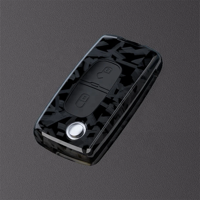 ABS Carbon Fiber 2/3/4 Buttons Car Remote Key Case For Peugeot 207 307 308 407 607 807 For Citroen C2 C3 C4 C5 C6