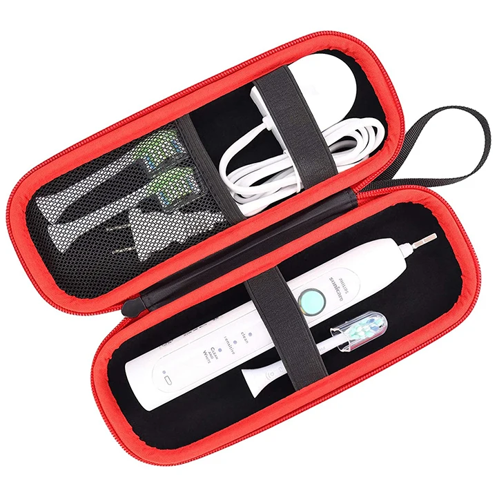 Toothbrush Case for Oral B Pro Philips Sonicare Toothbrush Travel Case Divisional Storage Black Travel Toothbrush Case