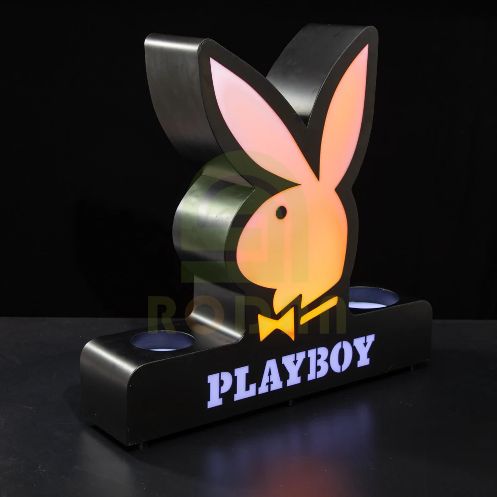 Rabbit shape design LED Bottle Glorifier Bottle Display VIP FOR TWO BOTTLES