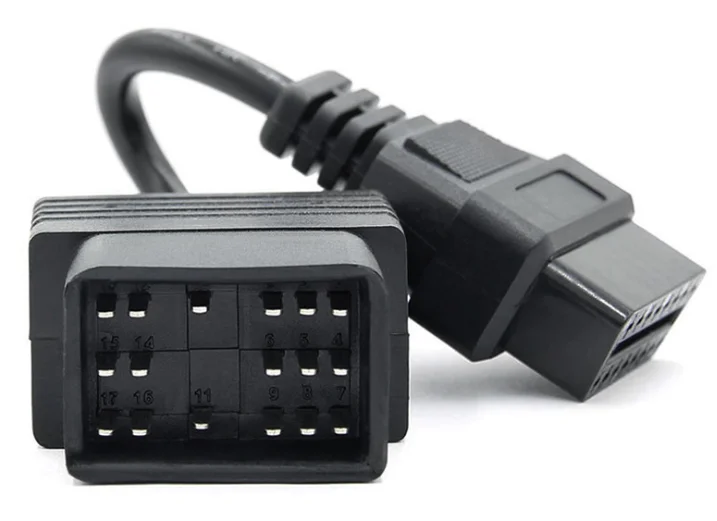 OBD2 OBD-II 16 Pin гнездовой разъем удлинителя для 17Pin Диагностический кабель Toyota