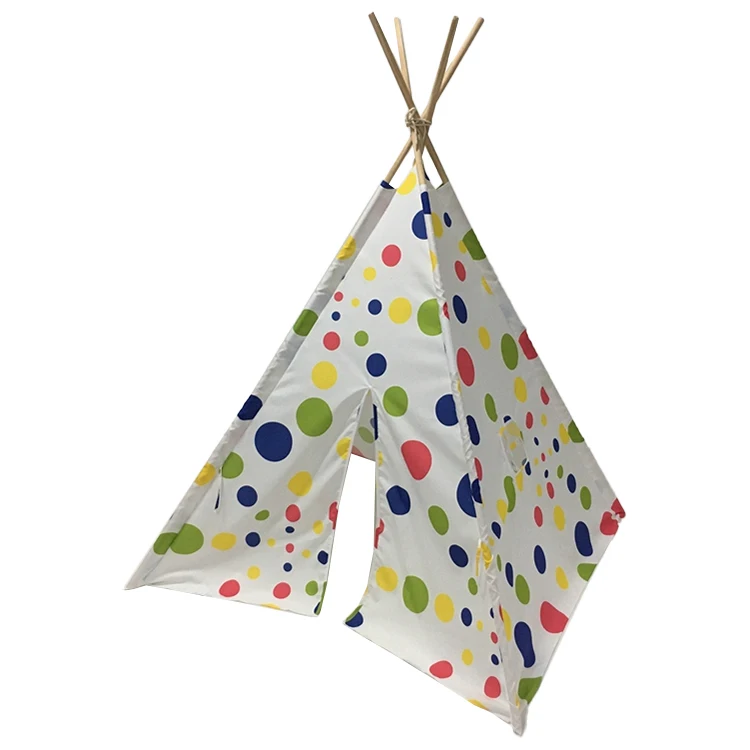 2022 Custom party mini outdoor indoor tent frame foldable teepee tent for kids