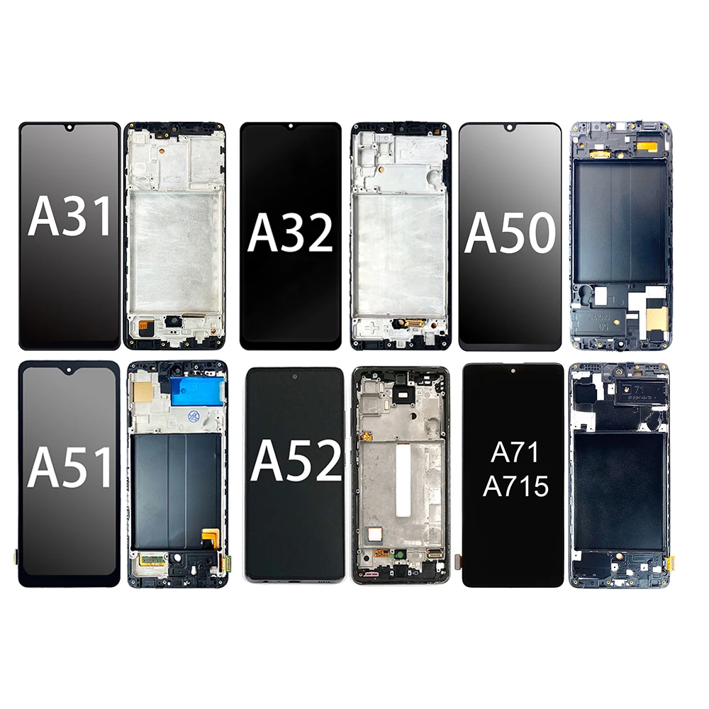 Одна остановка покупки с рамкой LCDS для Samsung A31 A32 A50 A51 A52 A71 сменный экран мобильных телефонов