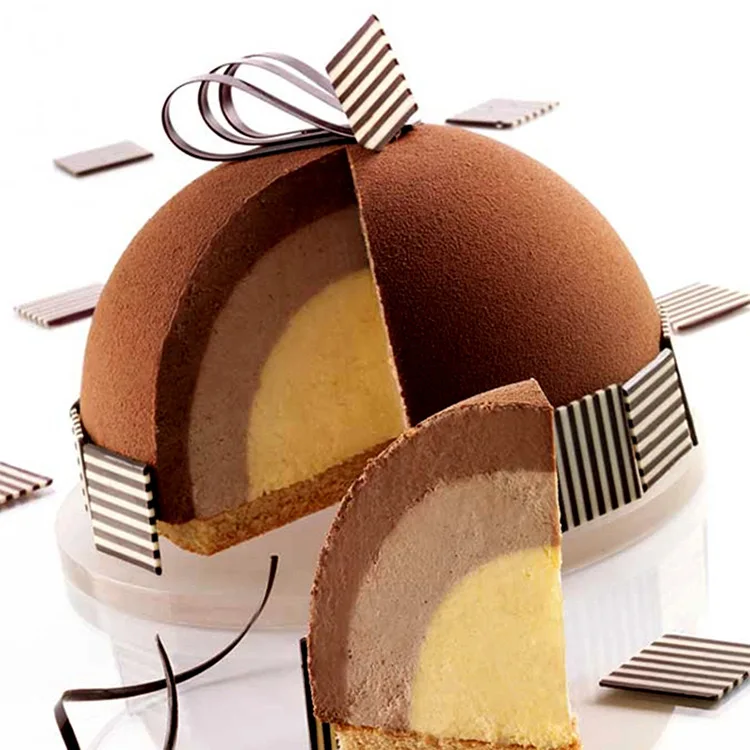 Amazon Fashion Eco-friendly Non Stick Big Large Half Ball Silicon Mold Maker Mousse Moulds Silicone Chocolate Cake Molds