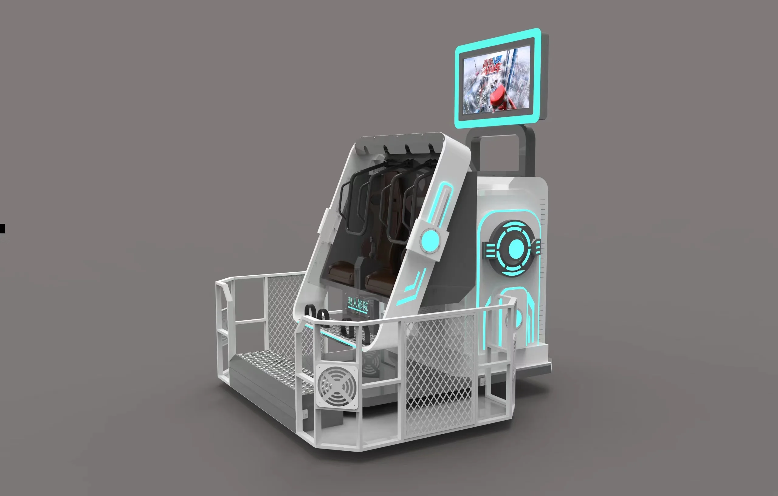 360 Degree 2 Chair 9D VR Roller Coaster Virtual Reality Simulator VR Machine 9D Virtual Reality