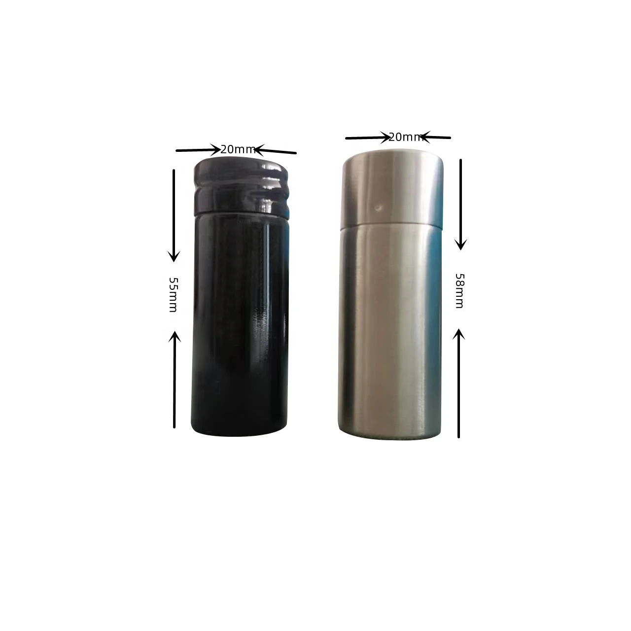 Zero waste silk organic refillable bamboo charcoal dental floss in stainless steel bottle