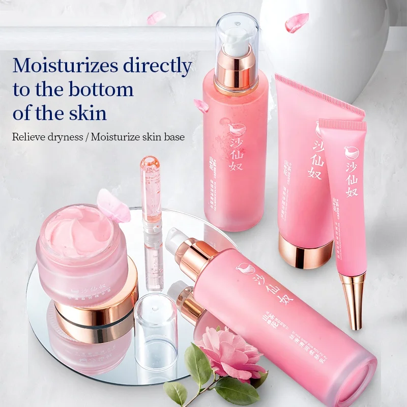 Private Label Pink Vegan Hydration 11-Piece Skincare Set Hydrating Anti-Aging Camellia Professional Facial Care Gift Set