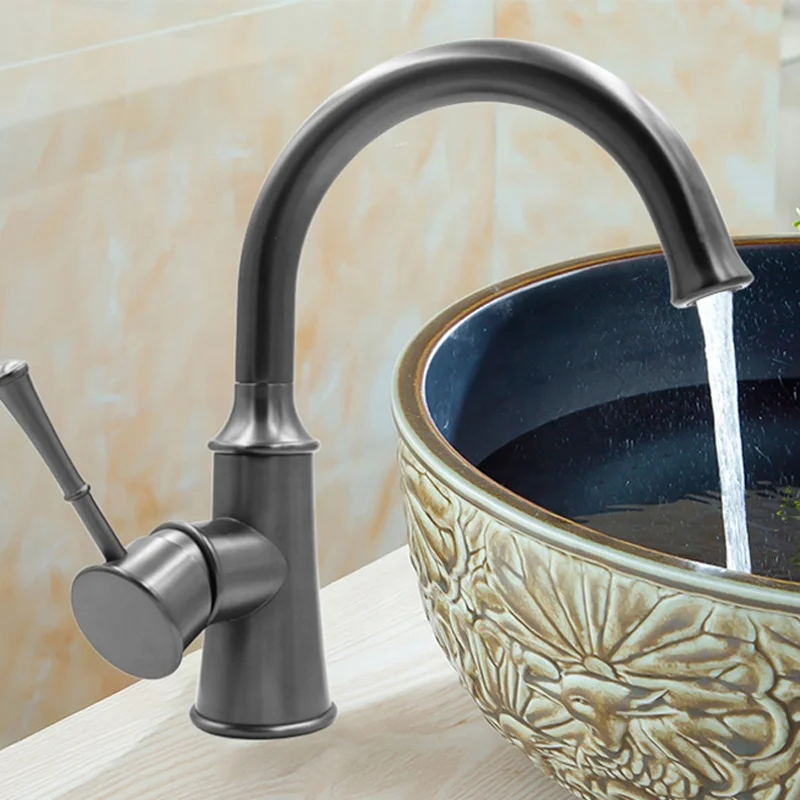 Single Handle Faucets Bathroom Faucets Bathroom Taps Basin Mixer Sanitary Ware Hot and Cold Brass Bathroom Basin Faucet