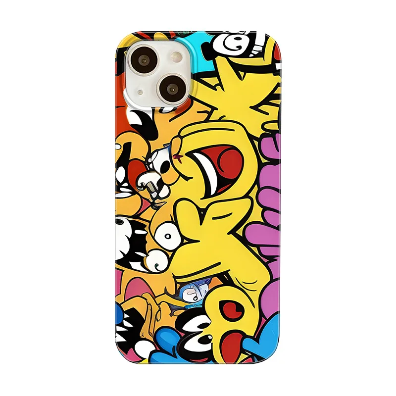Creative graffiti cute phone case full package net red anti-fall hard case wholesale