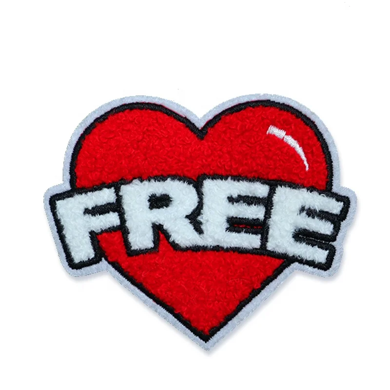 Джинсы с вышивкой логотипа на заказ, нашивки с сердцем из синели, брендовые полотенца, сшитые нашивки для хлопка