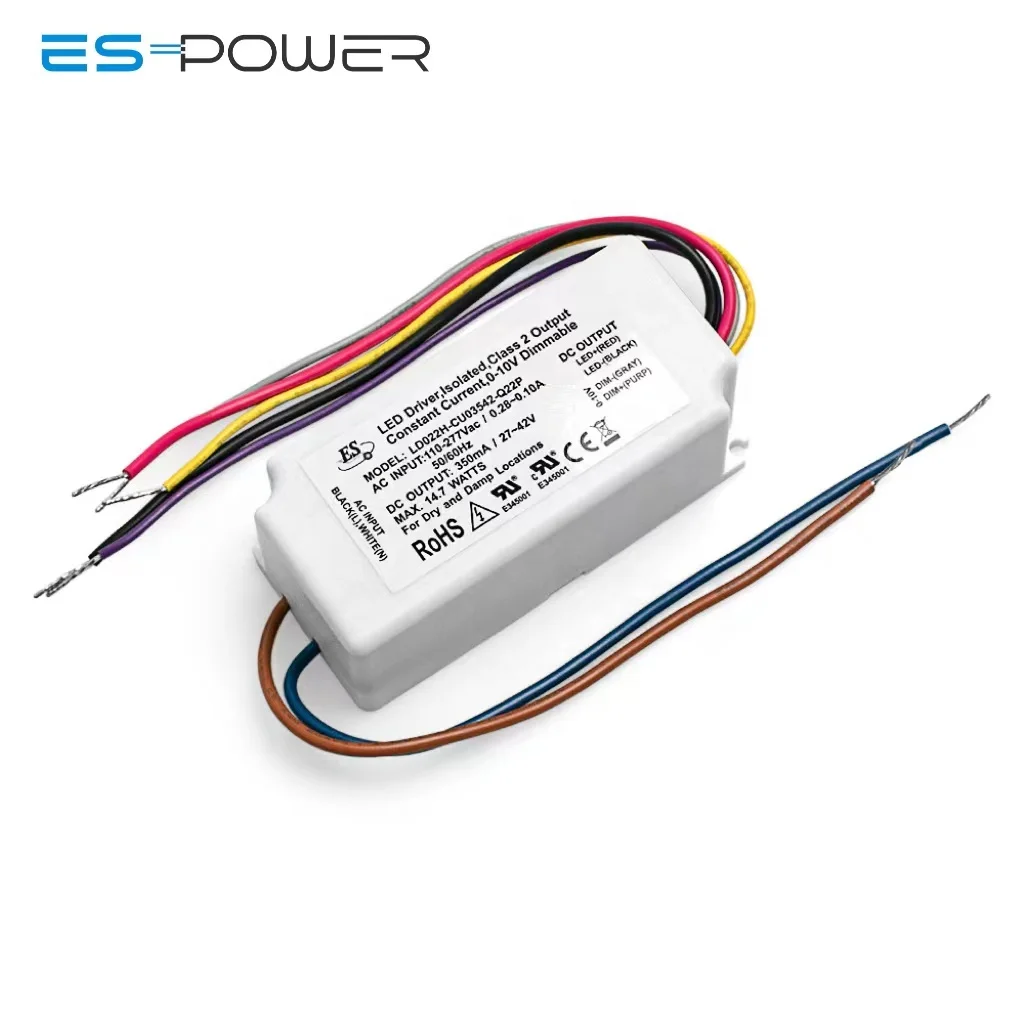 ES 15W 6-12V 1800mA AC-DC Constant Current LED Driver with 1-10V Dimming
