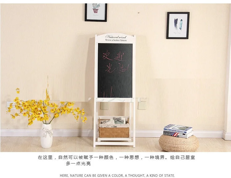 Vintage Outdoor Large Blackboard Foldable Standing Bar Garden Chalkboard Rustic Wooden A Frame Chalkboard