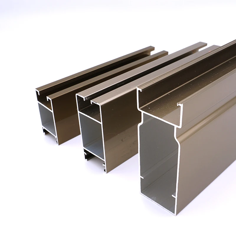 Champagne South Africa Aluminium Extrusion Profiles 6063 Window And Doors Materials OEM Factories