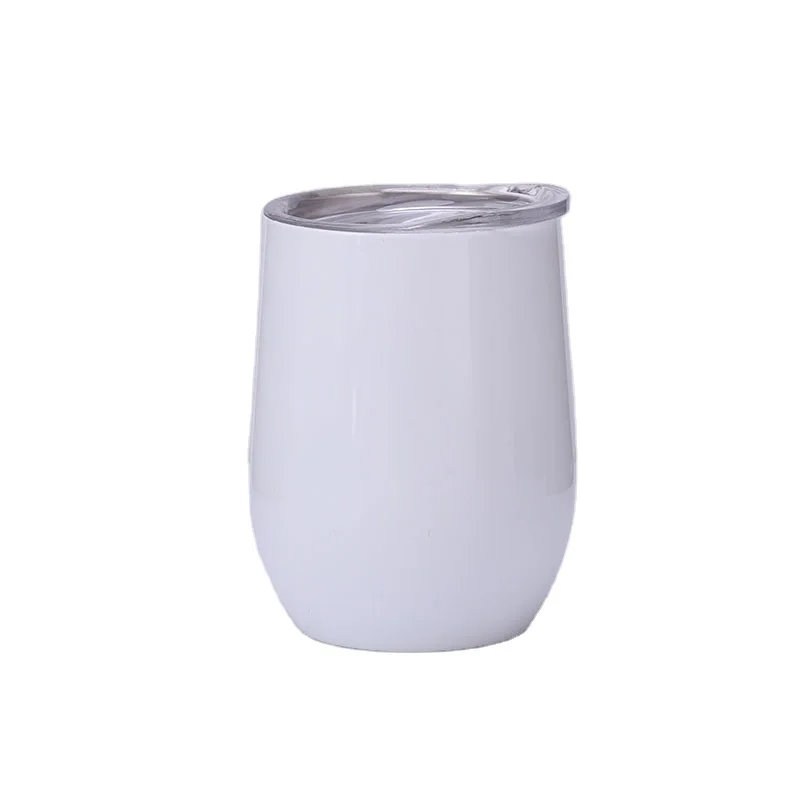 DIY U-shaped pot-bellied eggshell cup red wine cup 304stainless steel double-layer 12oz egg cup customized