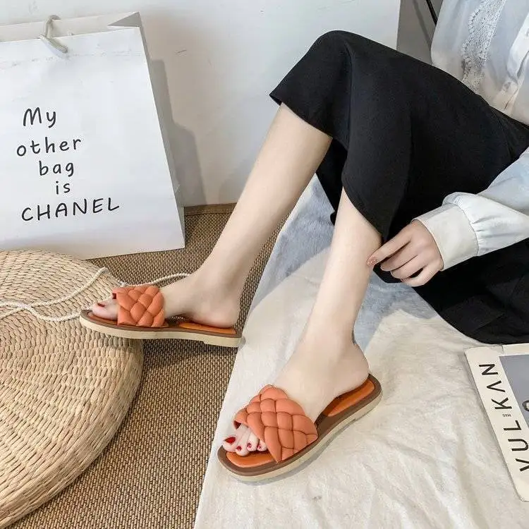 Outdoor Flat Sandals Slides Oem Custom Wholesale Fashion Stylish Women Lady Girls PVC Summer Shoes Summer Slippers Customer OEM