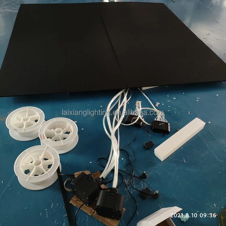 2 sizes fiber 27W AC220V RGB fiber optic lights kits 400+200pcs 3meters (0.75mm +1.5mm) fiber optic with twinkle for room ceiling star
