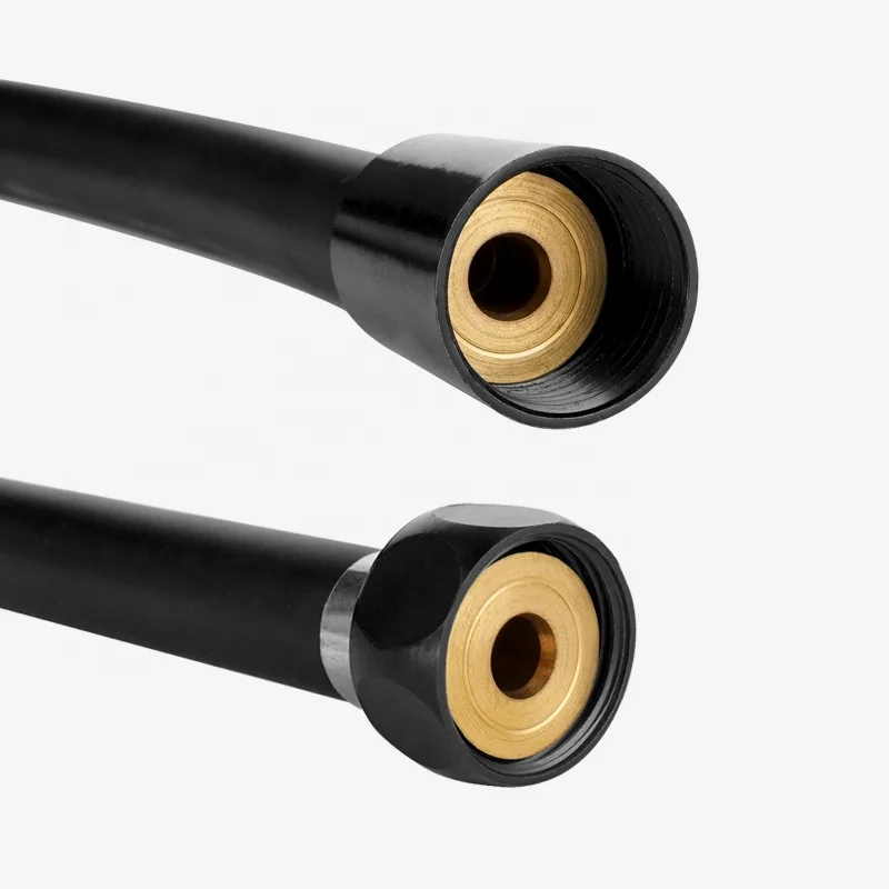 Anti-twist matte black PVC bath shower hose Top quality Plumbing Plastic Flexible explosion-proof high temperature resistance