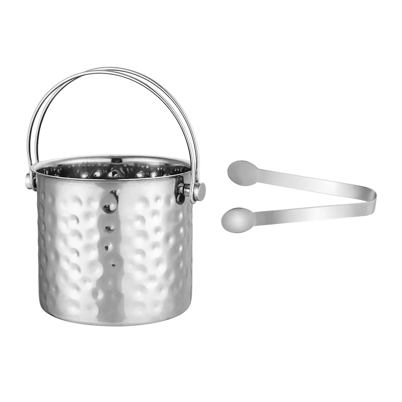 Wholesale hammer design 14cm portable thicken bar tool keep cold drinkware beer wine champagne metal stainless steel ice bucket