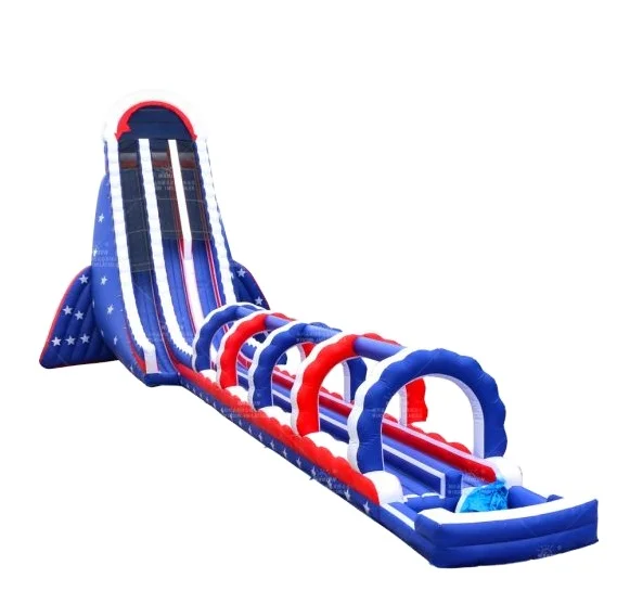 Amusement Outdoor Giant Customize Inflatable Water Slide American flag giant slide