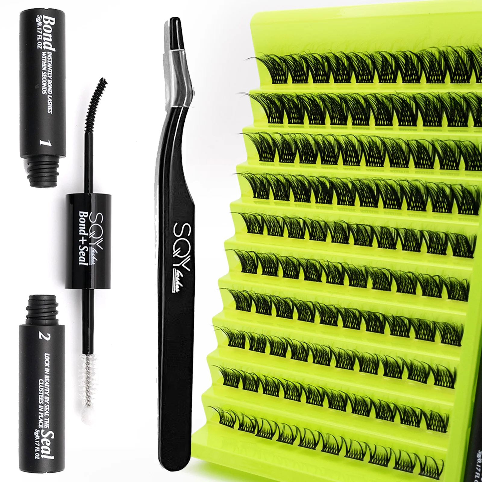 Yiernuo Factory Price Diy Lashes Segmented Kit Individual Cluster Diy Eyelash Extensions Kit