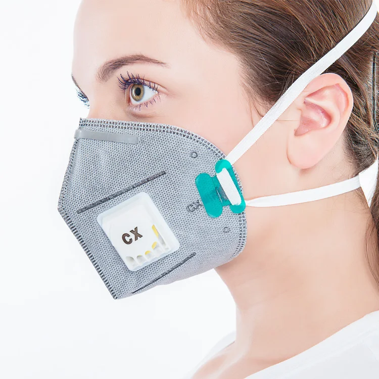 
Custom fold activated charcoal nonwoven gauze face masks of children 