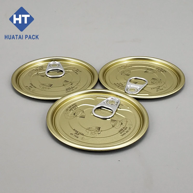 Best selling Tinplate EOE easy open lid 99mm 401Eoe Round Pull Ring Canning Can Lids Easy Open Peel Off End