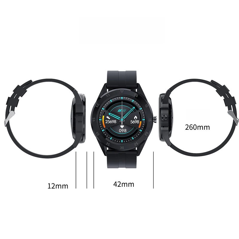 Magnetic charging 1.54 inch touch screen intelligent smart silicone bracelet watches heart rate monitor professional waterproof