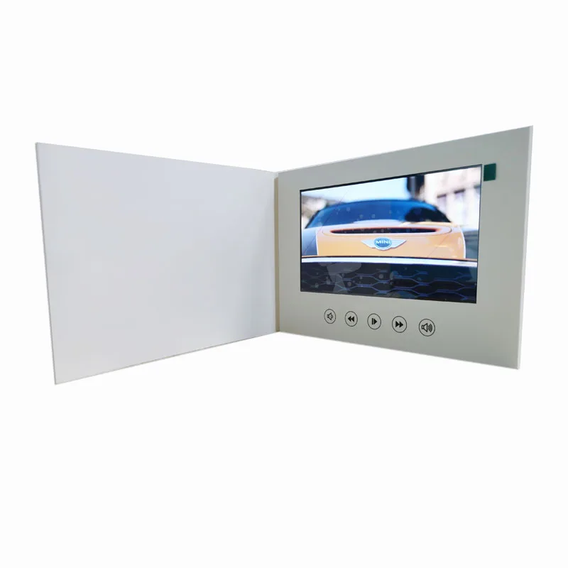 Chinese customized 7 inch ips screen video brochure high quality video card for advertising