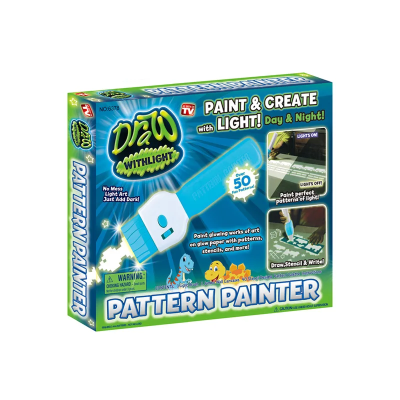 Doodle Pen Drawing Fluorescent Electric Brush Set Luminous Pattern Painter Magic Writing Board Painting Toys