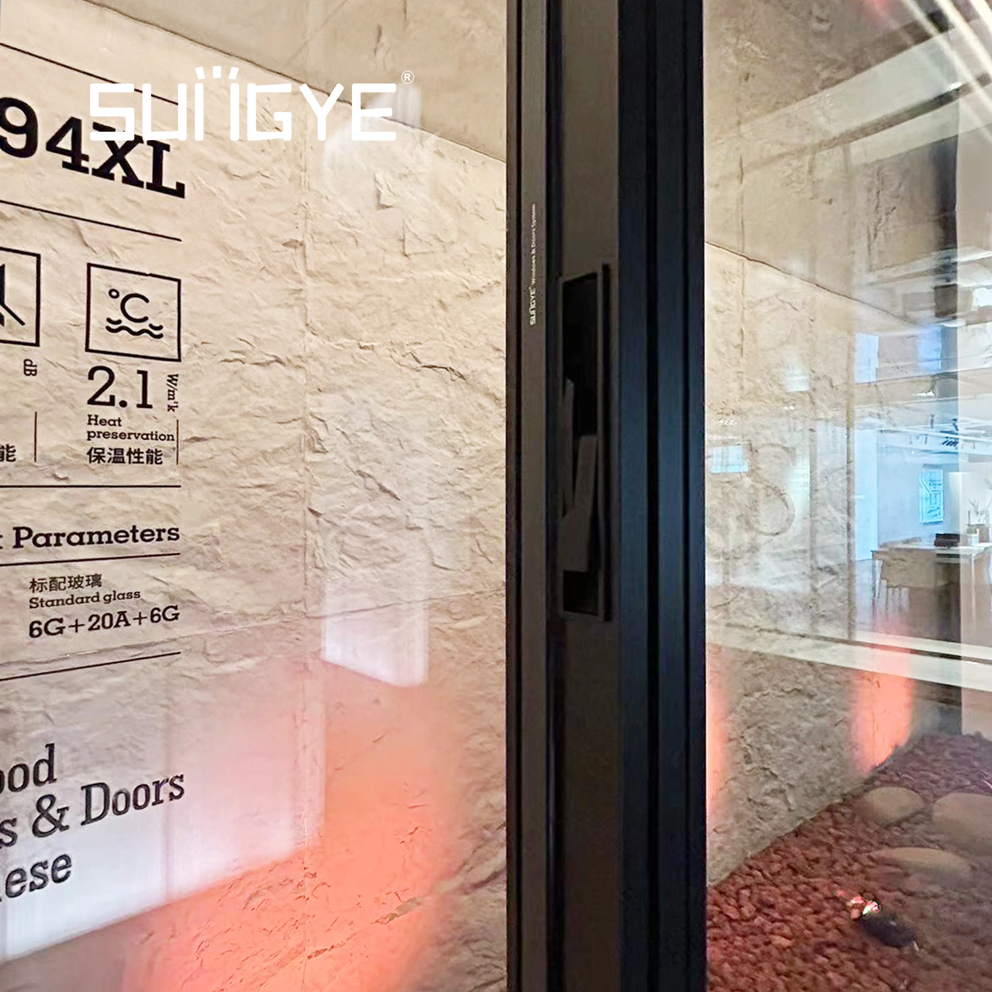 SUNGYE NFRC Certificate Double Glazing Tempered Glass Triple Glazed Aluminium Tilt and Turn Casement Windows