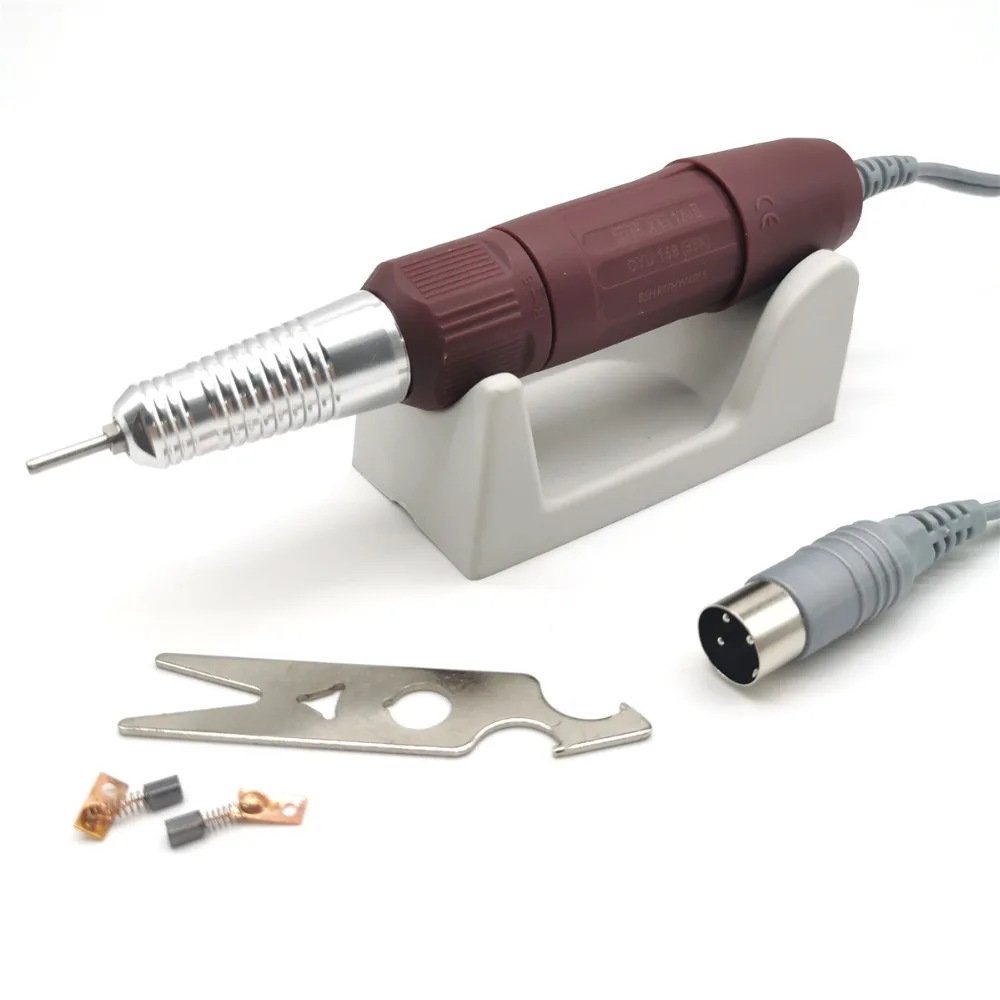 Strong 210 120II Electric Nail Drill Manicure Machine Pen Handle for Micromotor Connection 35000rpm Red Nail Drill Pen