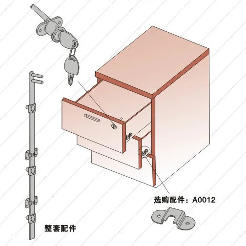 288 Front mount drawer  lock