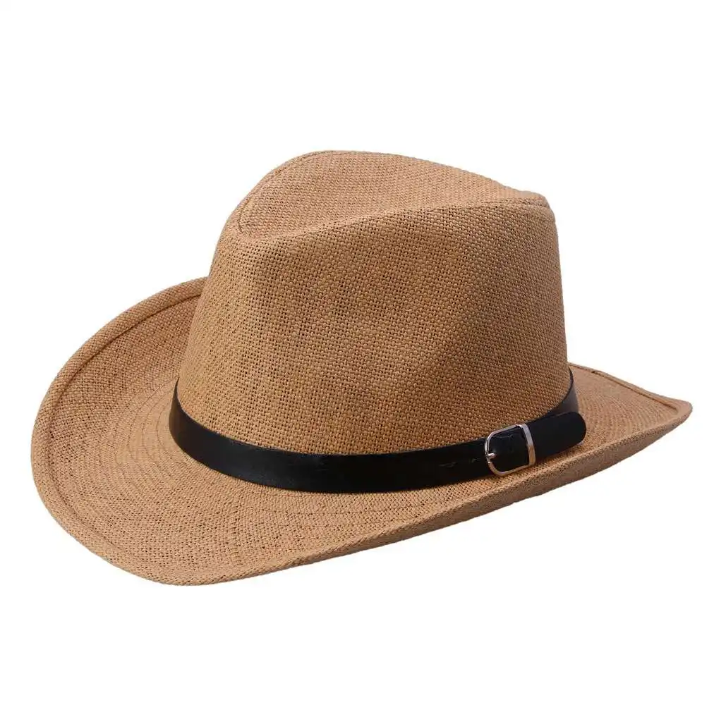
Wholesale Cheap Summer Outdoor Protection Sun Cowboy Straw Hat 