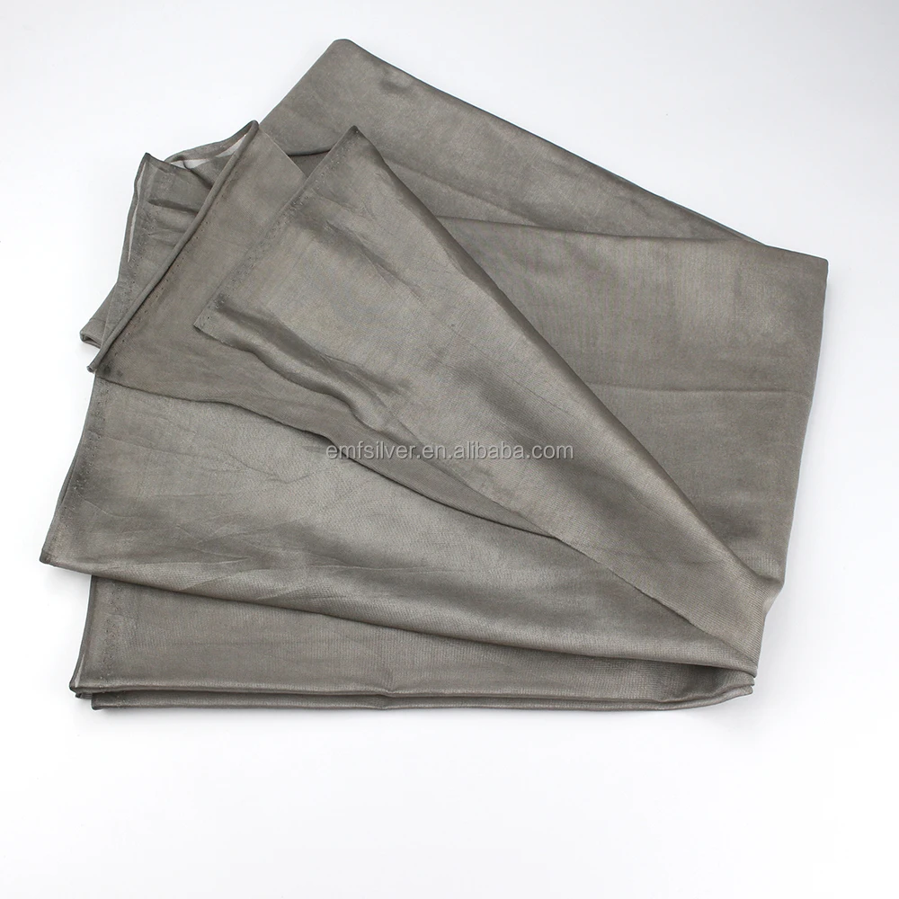 BLOCK EMF Silver Fiber Fabric Mesh RF/EMI/EMF/LF Blocking/Shielding Anti Radiation Conductive Stretch Fabric Suit for Making Mosquito Nets