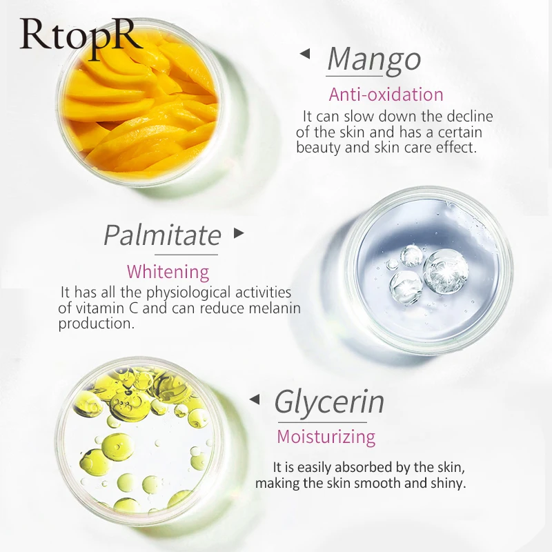 RtopR Skin Care Organic Mango Extract Effective Moisturizing Lightening Body Care Cream