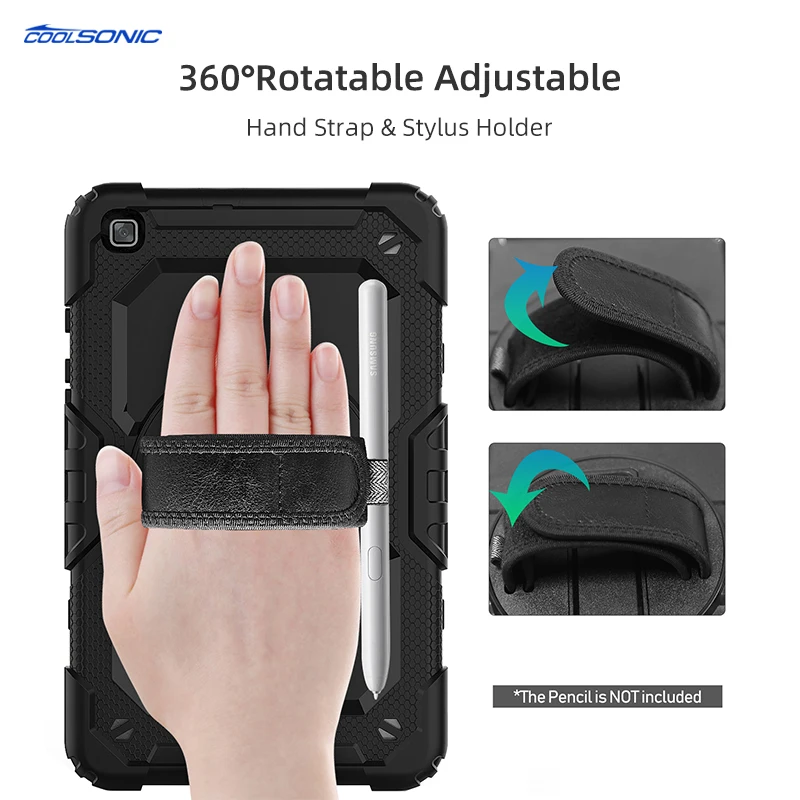 Wholesale PC Silicone Hybrid Rugged Cover With Hand Strap Tablet Case For Lenovo Tab M10 FHD Plus 10.3inch X606 X606F