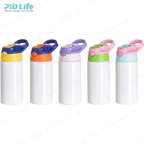 PYD Life Custom 17 oz 500 ml Blank Sippy Cups Sublimation Tumblers Kids Aluminum Baby Water Bottle for Kids