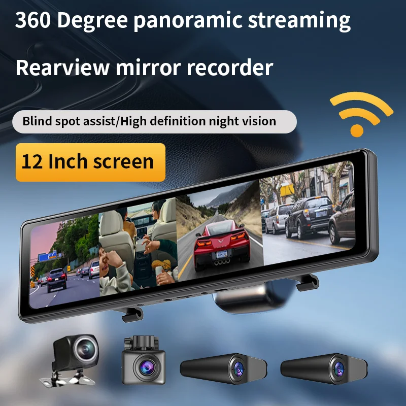 JMC Carplay AndroidAuto 2K 4K 1980*1080P 4G функции 3 камеры 1-летнее двойное зеркало заднего вида Dash Cam DVR автомобили