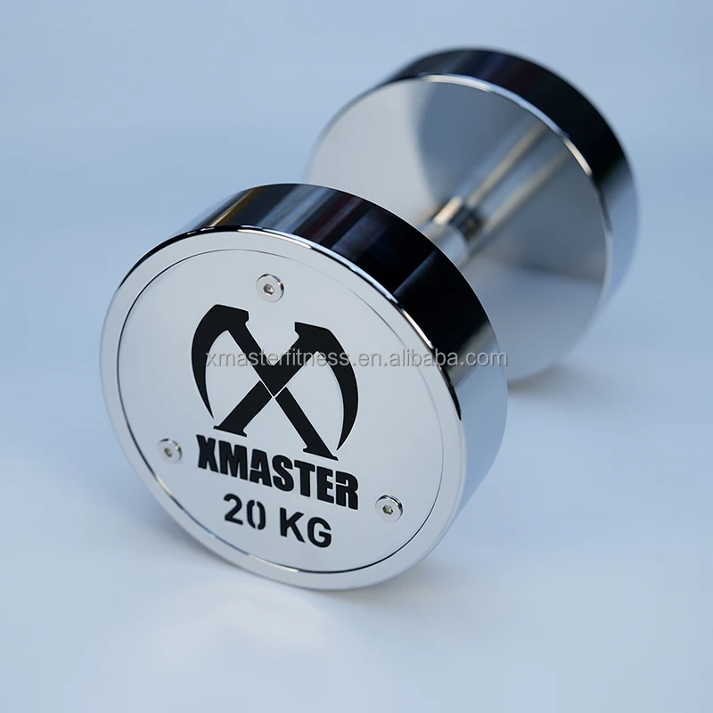 GYM  Chrome  Steel Dummbell with Fixed Handle