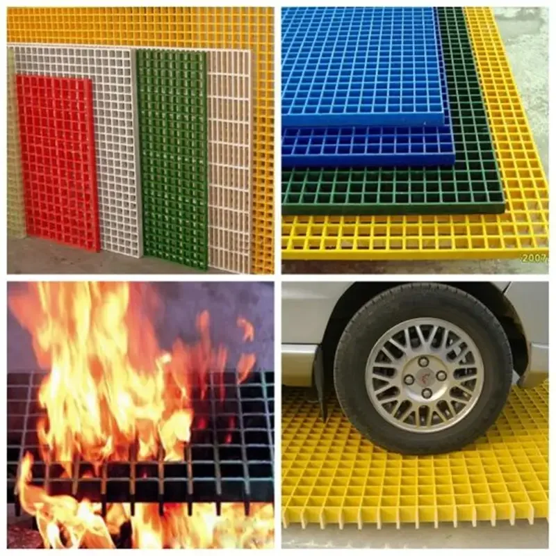 38*38*38 mm Car Wash Trench Drain Grating frp Drainage Grating Floor Panel fiberglass walkway grating