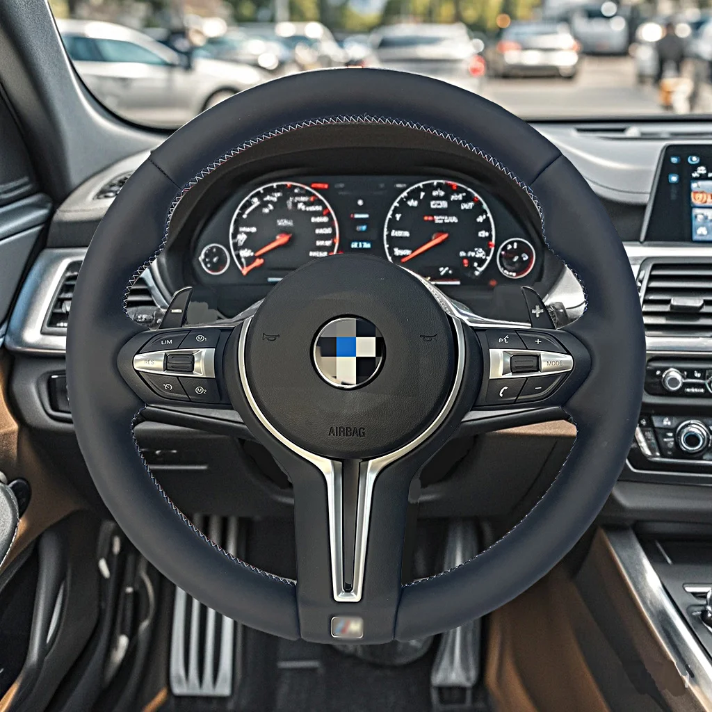 Для BMW M Performance пользовательские спортивные аксессуары для интерьера из углеродного волокна кожа светодиодный руль F30 F1-4 М производительность серии