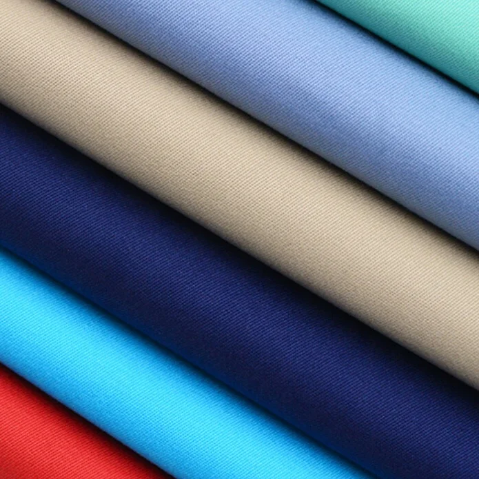 Yilong fabric manufacturer best price wholesale woven twill textiles solid organic pure cotton 100% cotton fabrics for clothing