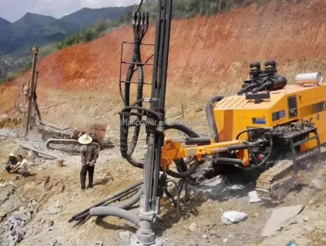 Hot selling in Russia gold mining machine KT5 down the hole drill rig for magnetic basalt